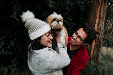 Couple with Their Pet