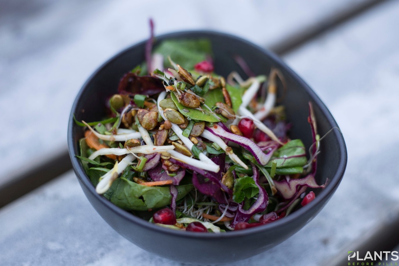 Green Salad with CBD Hemp Oil Vinaigrette